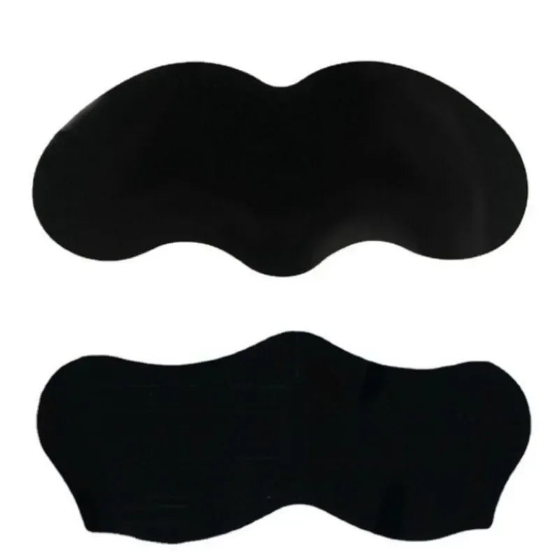 Two black nose pore blackhead strips on a white background